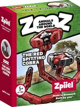 Zpiiel - ZooZ Red Spitting Cobra - Constructiespeelgoed - Unieke bouwelementen met kogelgewrichten - Creatief spelen - Fijne motoriek