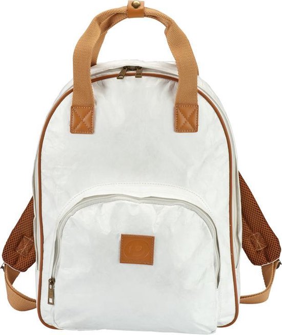 Princess Tyvek backpack 40 cm – 17 l. – Witte paper look - rugzak