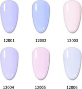 DW4Trading® Gel nagellak kleuren 12001-6 uv led lucht drogend set van 6x 10ml