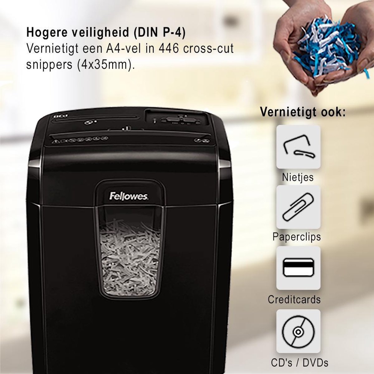 Fellowes 8Cd - Papierversnipperaar thumbnail 5
