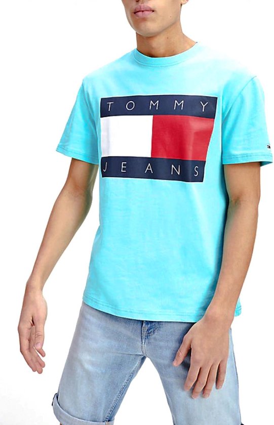Tommy Hilfiger T-shirt - Mannen - lichtblauw/donkerblauw/rood/wit | bol.com