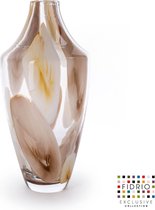 Design vaas Salerno - Fidrio MARRONE - glas, mondgeblazen - diameter 16 cm hoogte 33 cm