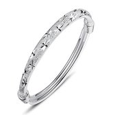 Glanzende Verstelbare 925 Sterling Zilver Manchet-Bangle-Armband Voor Vrouwen en Meisjes