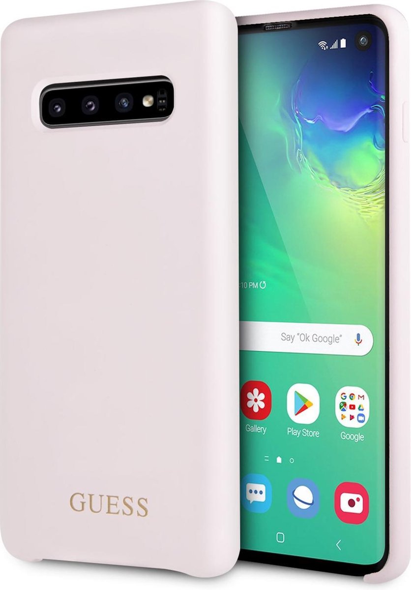 Roze hoesje van Guess - Backcover - Soft Touch - Galaxy S10 - Chic
