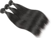 Kit 3 Straight Natuurlijke Human Hair Bundels 2 x 100gr,  24inch/60,96cm  + HD 1 frontal 16inch