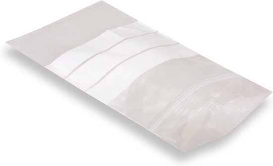 Gripzakjes transparant – Gripzak – Hersluitbaar – met schrijfvlak- 230 x 320 mm – 1000 stuks