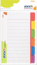 Stick'n Tabbladen sticky notes - 148.4x97.6mm, 6 gekleurde tabs, 60 memoblaadjes