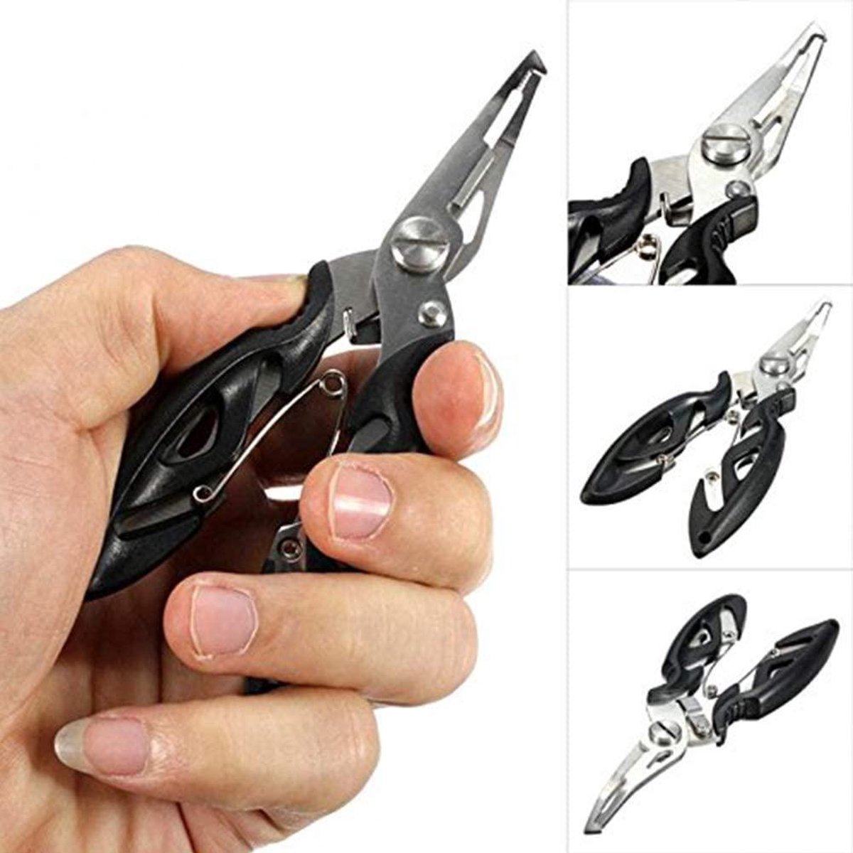 2 STKS Vissen Tang Mini Split Ring Tang Haak Remover Lijn Snijden Schaar Met Schede, Roestvrij Staal Multi Tools, Zee Zoutwater Bestand, Oranje