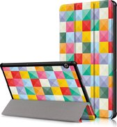 Huawei MediaPad T5 10.1 Inch Tablet Hoesje – Flip Cover Book Case – Multicolour