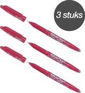 Pilot FriXion Roze 0.7mm Uitwisbare Pen - 3 Stuks