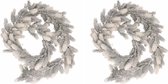 2x Guirlande de Noël Witte 180 cm - guirlandes de pin