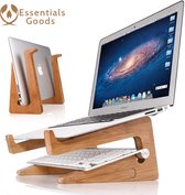 Essential Goods - Portable Laptop Standaard – Bamboe - Minimale schermafmeting: 11 - Maximale schermformaat: 5.6