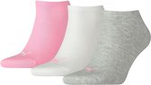 Puma sneaker plain 3p - Sportsokken - Volwassenen - middle grey melange / pink - 35-38