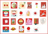 Kawaii PenPal briefpapier sealing stickers | 46 stickers | Rood | cadeau – kado – geschenk – gift – verjaardag – verassing – feestdag – versiering – decoratie - schattig - Japan -
