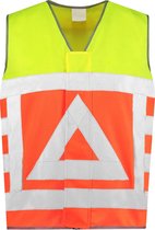 EM Traffic Veiligheidsvest Verkeersregelaar RWS - Fluor geel / Fluor oranje - Maat XXL/3XL