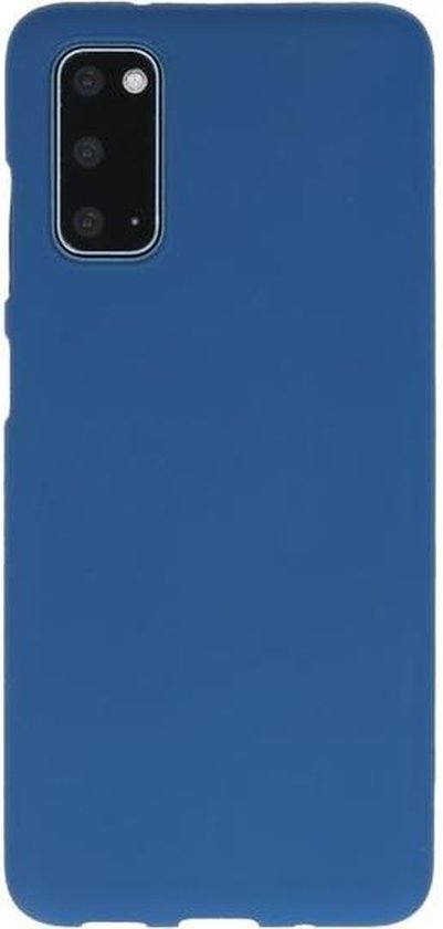 Bestcases Color Telefoonhoesje - Backcover Hoesje - Siliconen Case Back Cover voor Samsung Galaxy S20 - Navy