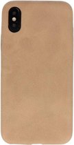 Bestcases Back Cover - Telefoonhoesje iPhone Xs - Beige