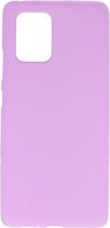 Bestcases Color Telefoonhoesje - Backcover Hoesje - Siliconen Case Back Cover voor Samsung Galaxy S10 Lite -  Paars