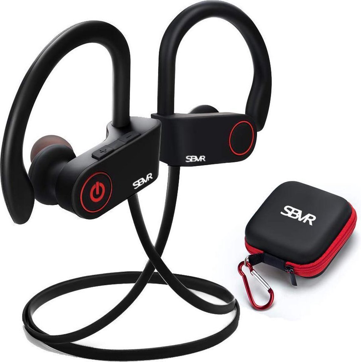 SBVR SV1 - Sport Oortjes - Bluetooth 5.0 - Zweetbestendig - Zwart