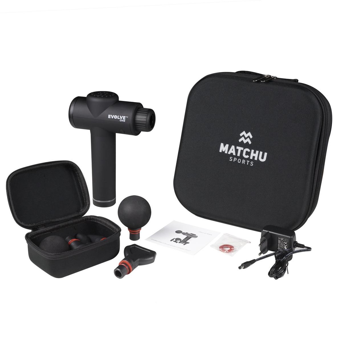 Afbeelding 2 van Matchu Sports - Massage gun - EvolveONE - Pro kwaliteit - Met 6 opzetstukken - Sterke accu (4-5u) - tot 3000 RPM