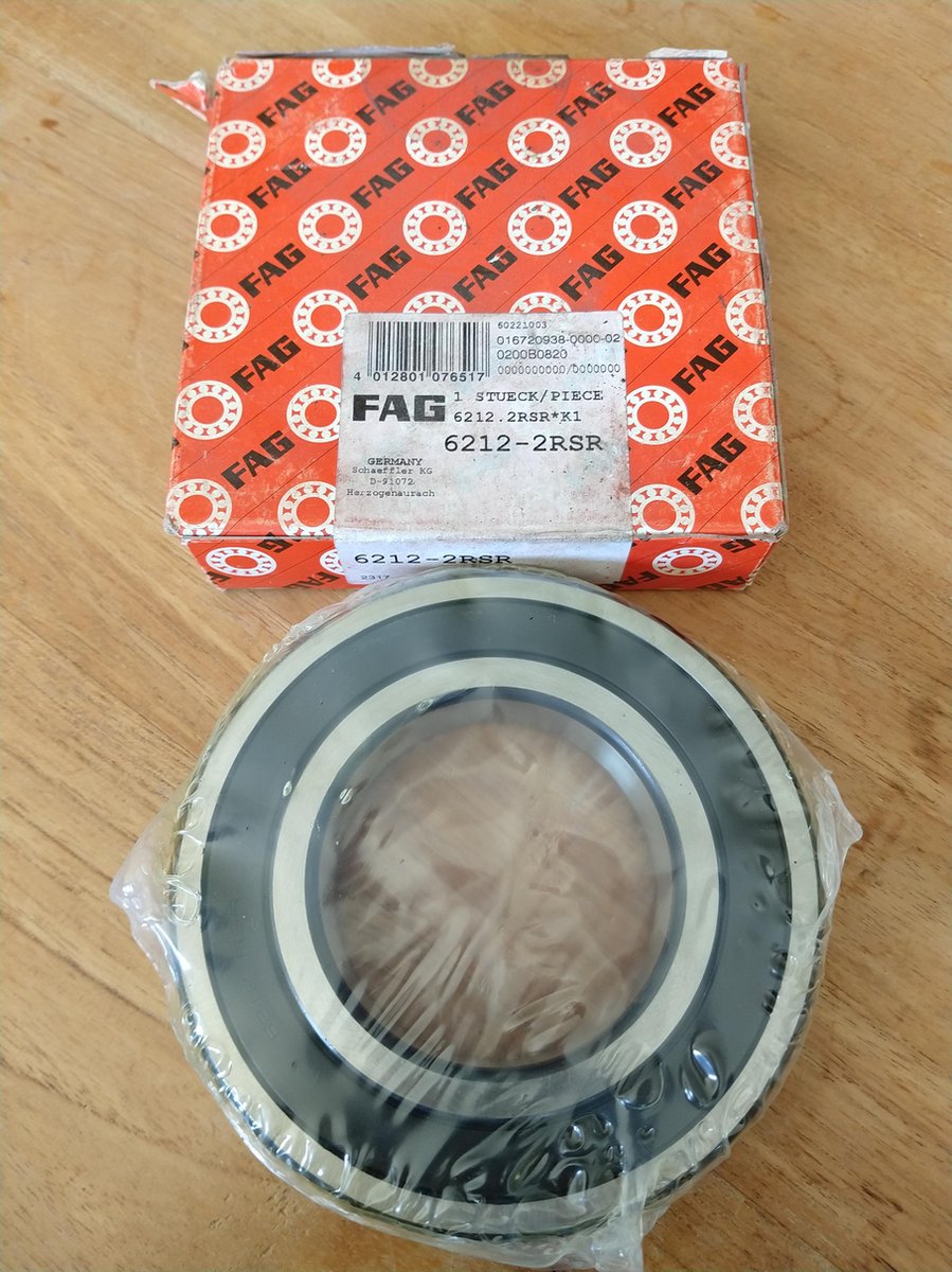 Lager / kogellager FAG 6212-2RSR Inwendige diam.: 60 mm Uitwendige diam.: 110 mm Breedte: 22 mm