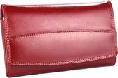 Portemonnee dames Massi Miliano leder 17X3X10cm (VG2908-36) - rood -