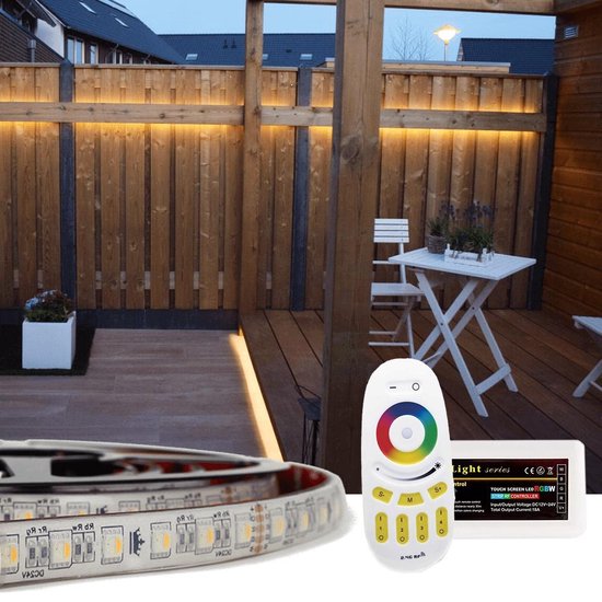 Led strip 5 meter RGBW voor buiten- Complete set