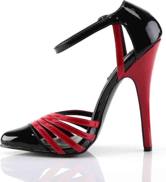 Devious Talons hauts -35 Chaussures- DOMINA-412 US 5 Zwart/ Rouge