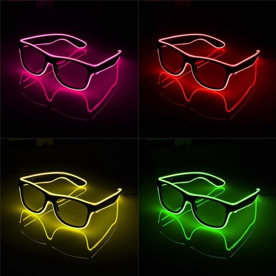 Neon LED Zonnebril - Glow In The Dark - Led Sunglasses | bol