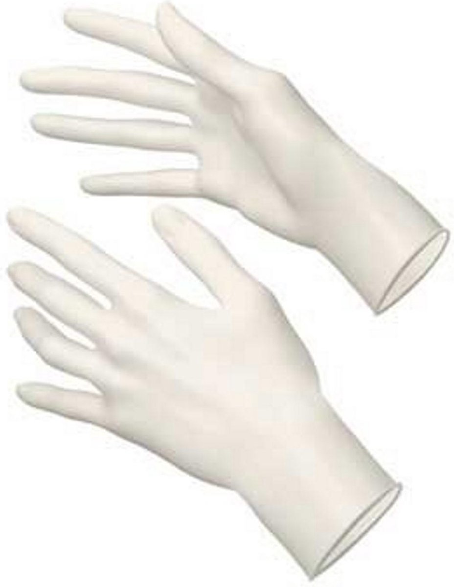 Goedkoopste 100 st Wegwerp handschoenen SMALL WIT Latex