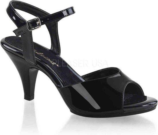 Fabulicious - BELLE-309 Sandaal met enkelband - US 12 - 42 Shoes - Zwart