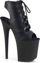 Pleaser Plateau Laarzen, Paaldans schoenen -36 Shoes- FLAMINGO-800-20 Paaldans schoenen Zwart