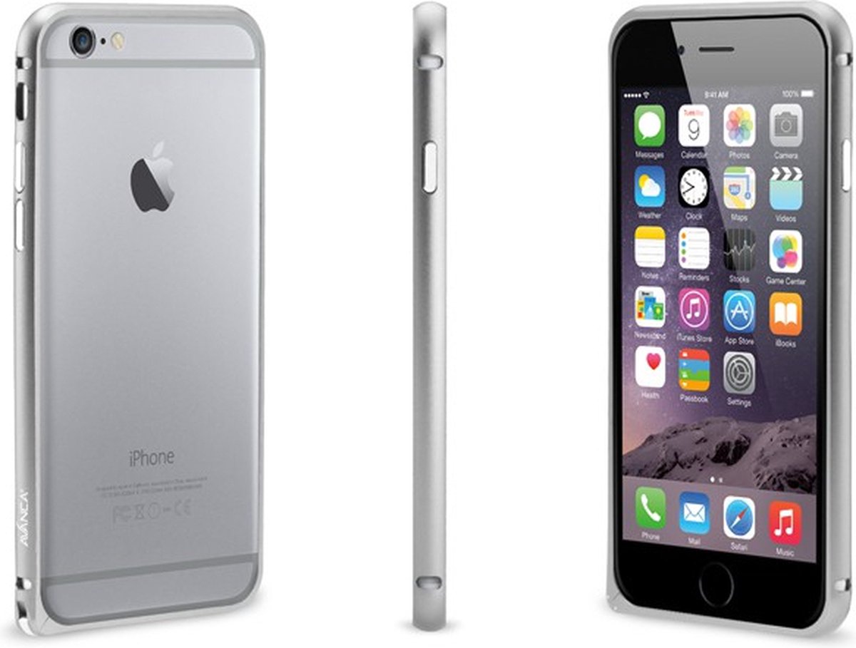 Avanca Telefoonhoes Aluminium Behuizing/Bumper - 100% Schokbestendig - iPhone 6 Plus - Zilver
