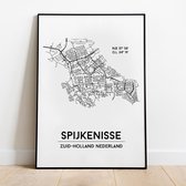 Spijkenisse city poster, A3 zonder lijst, plattegrond poster, woonplaatsposter, woonposter