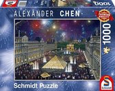 Vuurwerk bij het Louvre, 1000 stukjes Puzzel