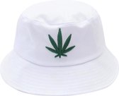 Bucket hat - Cannabis - Zonnehoedje - Vissershoedje – Hiking - Vissers Hoed – Wit