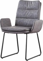 Sortio Home - Eetkamerstoel Rosario - Antraciet - Kunstleer