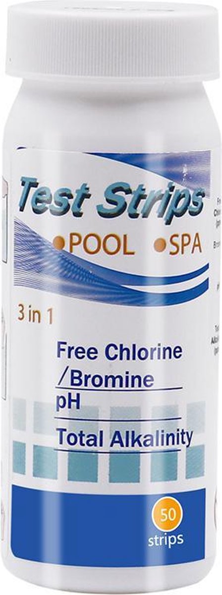 Zwembad test strips 50 stuks - Zwembad Tester voor o.a. Chloor , PH meter & Alkaliniteit (3 in 1)
