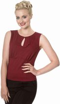 Dancing Days Mouwloze top -S- BASIC INSTINCT Bordeaux rood