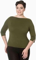 Dancing Days Longsleeve top -2XL- ADDICTED Groen