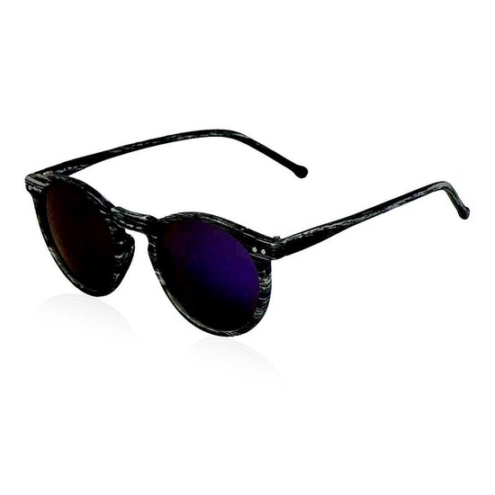 Roundabout hout look | trendy zonnebril en goedkope zonnebril (UV400  bescherming - | bol.com