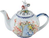 Tea Pottery Teapot Alice Trough The Looking Glass white a Rabbit 2 Cup (ATL011)