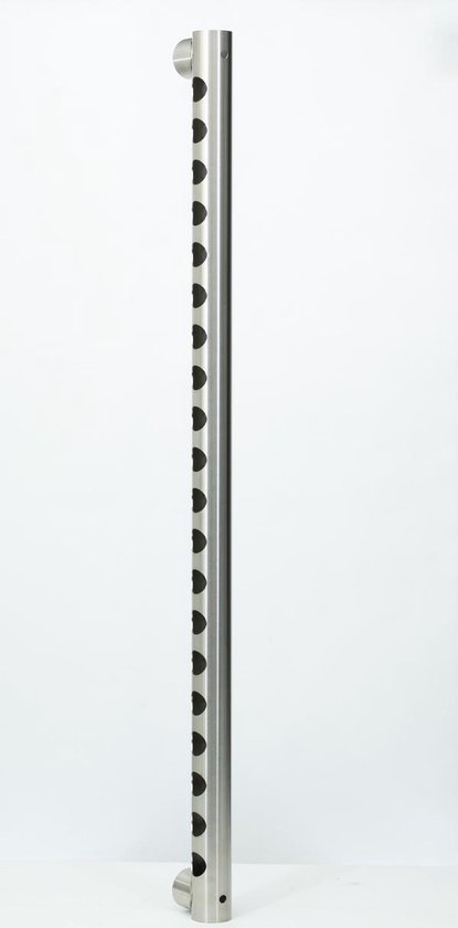 Relaxdays wijnrek rvs voor 9 flessen, van metaal, modern design, staand flessenrek, HBD 22x27x16,5 cm, zilver Relaxdays wijnrek rvs voor 9 flessen, van metaal, modern design, staand flessenrek, HBD 22x27x16,5 cm, zilver