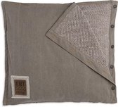Knit Factory Rick Sierkussen - Beige/Marron - 50x50 cm - Inclusief kussenvulling