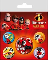 The Incredibles 2 Pin Badges 5-Pack Family