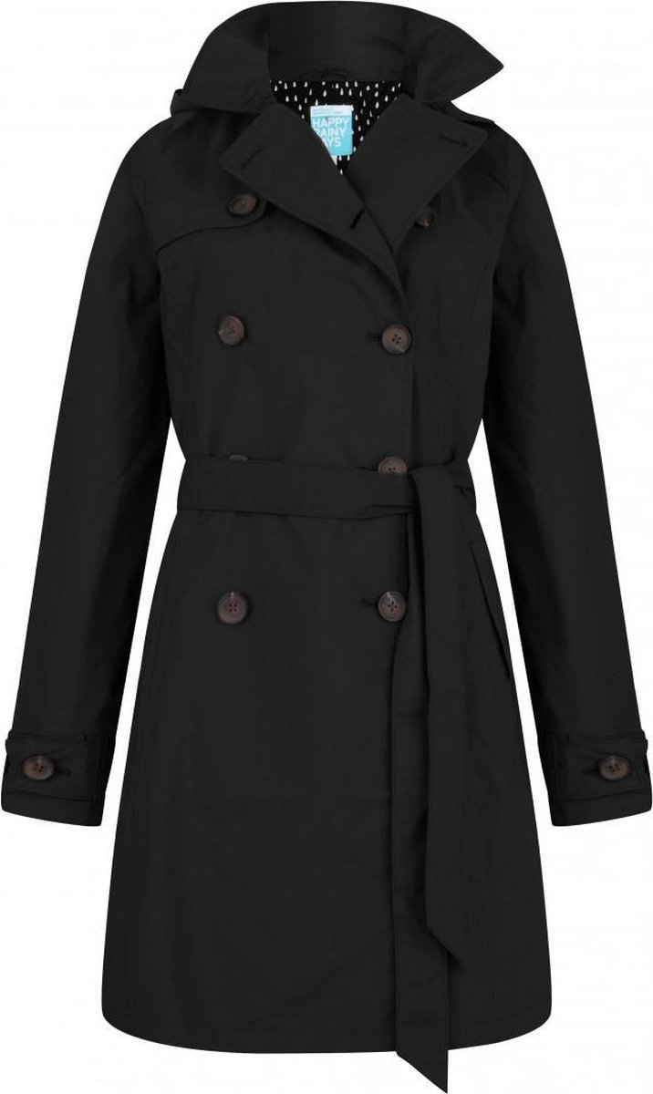 Zwarte trenchcoat Bowie van Happy Rainy Days XL bol