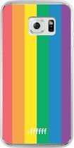 Samsung Galaxy S6 Edge Hoesje Transparant TPU Case - #LGBT #ffffff