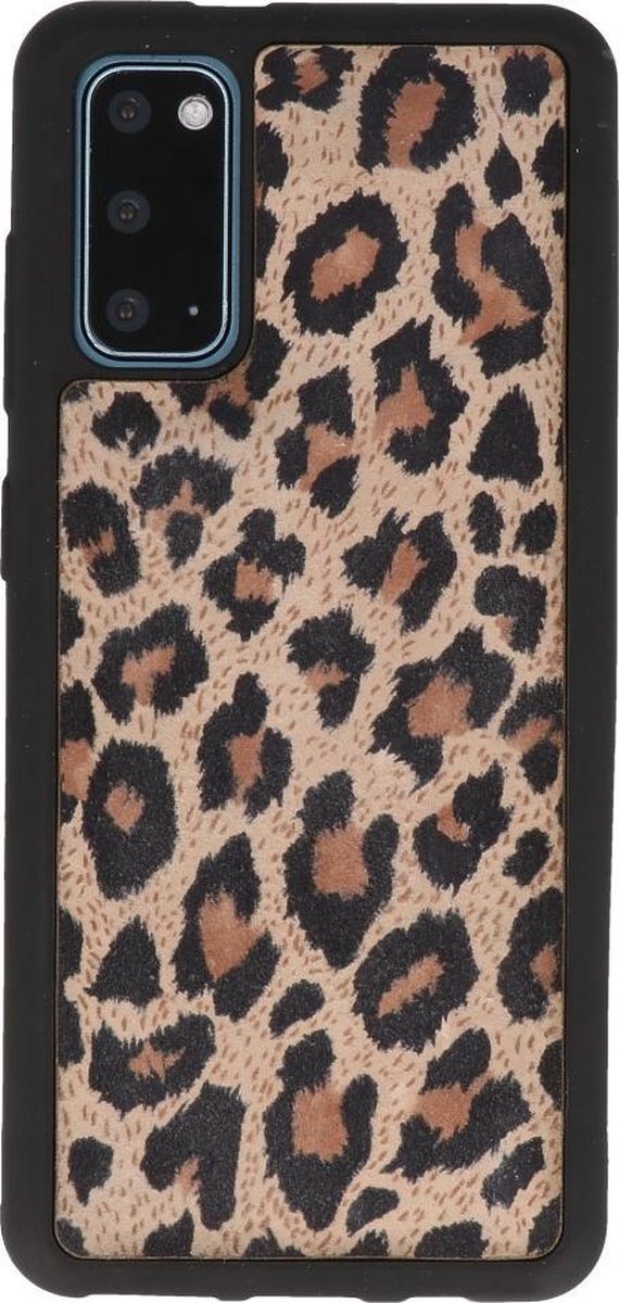 Bestcases Luipaard Leer Back Cover Telefoonhoesje Samsung Galaxy S20