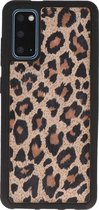 Bestcases Coque arrière en cuir léopard pour téléphone Samsung Galaxy S20