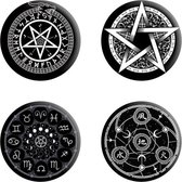 Grindstore Badge/button Pentagram Badge Pack Multicolours